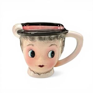 Vintage PY Miyao Old Lady Mug Coffee Cup Tea Cup